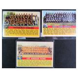 THREE (3) 1956 TOPPS Football Team Cards