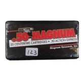 Twenty (20) .50 Caliber Action Express .50 Magnum