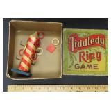Vintage Barber Pole with Hoops