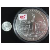 Five Troy Ounce .999 Fine Silver ATB Quarter