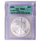 2006 $1 Silver Eagle ICG MS-69