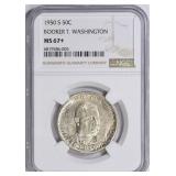 1950-S Booker T. Washington Half $ NGC MS-67+