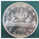 80% Silver 1963 Canada Dollar Coin