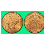 1907-S Liberty Gold $20 Double Eagle PCGS MS-62