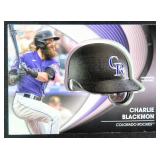CHARLIE BLACKMON BATTING HELMET CARD