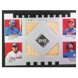 2002 Upper Deck Quad Game Used Bat Card
