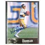 Wes Chander Signed Upper Deck Football Card