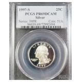 SILVER 1997-S Washington Quarter PCGS PR69DCAM
