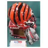 Peter Warrick Signed Mini Football Helmet with TRI