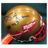 Peter Warrick Signed Mini Football Helmet with TRI