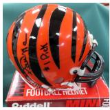 Peter Warrick Signed Mini Football Helmet with TRI