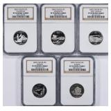 2005-S Quarters SILVER NGC Proof-70 UC (5 Coins)