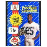 Factory Sealed All World Canadian Football 110