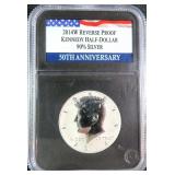 2014-W SILVER Reverse Proof Kennedy Half Dollar
