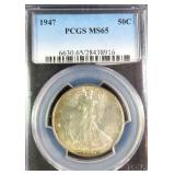 1947 Silver Walking Liberty Half Dollar PCGS MS65