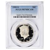 1982-S Kennedy Half Dollar PCGS Proof-70 DCAM