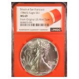 1986 (S) American Silver Eagle NGC MS69