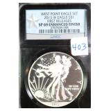 2013 (W) American Silver Eagle, Enhanced NGC SP69