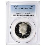 1983-S Kennedy Half Dollar PCGS Proof-70 DCAM