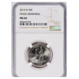 2013-D ATB Quarter Perrys Memorial NP NGC MS-66