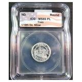 1/10 Troy Ounce .999 Fine Silver Train Bullion