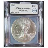 2015 American Silver Eagle ICG Authentic