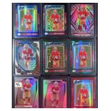 Nine (9) Ricky Pearsall Prizm (RCs) incl Serial #d