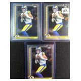 Three (3) Mathew Stafford Football Cards, Rams
