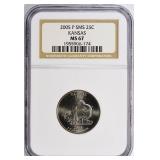 2005-P SMS State Quarter Kansas NGC MS-67