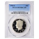 1983-S Kennedy Half Dollar PCGS Proof-70 DCAM