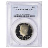 1988-S Kennedy Half Dollar PCGS Proof-70 DCAM