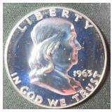 1963 Silver Proof Franklin Half Dollar, $23 Melt