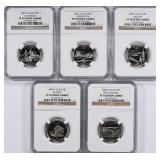 2005-S State Quarter Set NGC Proof-70 UC (5 Coins)