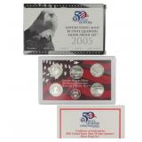 2005 S U.S. Mint Proof Silver State Quarter Set