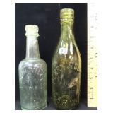 TWO (2) Hand Finished 19th Century Bottles