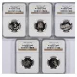 2008-S State Quarter Set NGC Proof-70 UC (5 Coins)