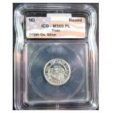 1/10 Troy Ounce .999 Fine Silver Train Bullion