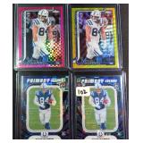 Four (4) Tyler Warren Prizm (RCs) incl Serial #d