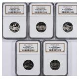 2006-S State Quarter Set NGC Proof-70 UC (5 Coins)