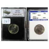 TWO (2) Graded State Quarters, 2001 Texas MS65
