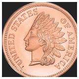 1 oz Indian Head Cent Copper Bullion Round