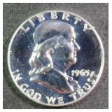 1963 Silver Proof Franklin Half Dollar, $22.45