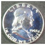 1963 Silver Proof Franklin Half Dollar, $22.45