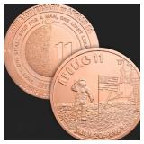 1 oz Copper Apollo 11 50th Anniversary Bullion