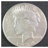 1934 Silver Peace Dollar, $44.60 Melt Value 8-1