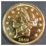 REPLICA: 28 Grams Gold Plated Copper Nickel $20