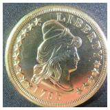 21 Grams Nickel Silver COPY of $5 Half Eagle 1795
