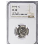 1959-D Jefferson Nickel NGC MS-66