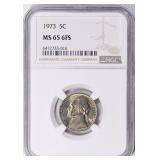 1973 Jefferson Nickel NGC MS-65 6FS