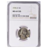 1976-D Jefferson Nickel NGC MS-64 5FS